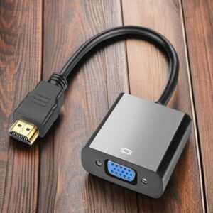 HDMI to VGA Adapter Cable for Laptop Desktop PC to Monitor Projector Strong Signal and Durable Build